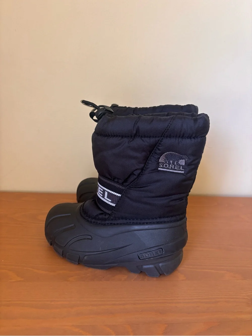 Sorel Black Kids' Insulated Snow Boots Cub Size 10 Toddler Little Kid black